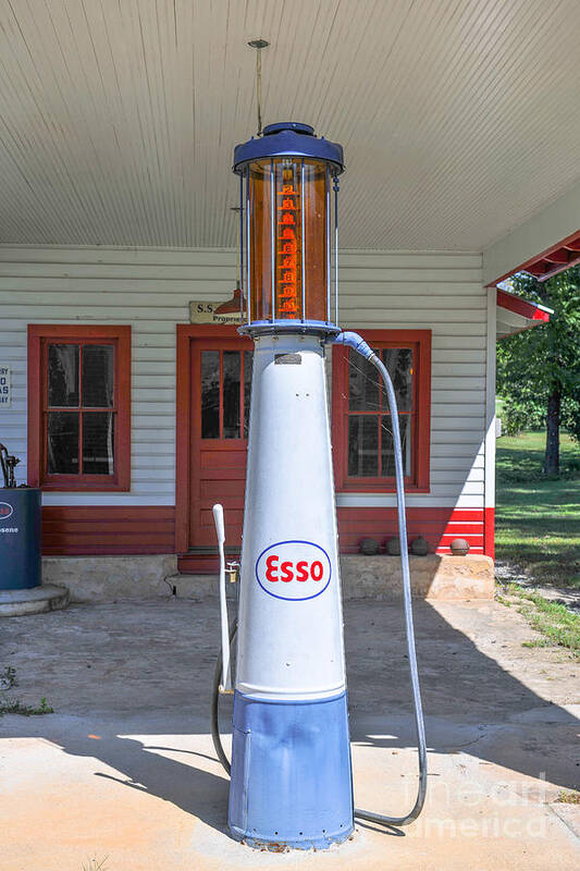 Esso Station Art Print featuring the photograph Esso Gas Pump by Dale Powell