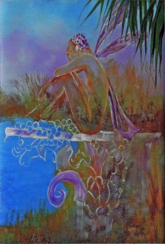 Landscape Art Print featuring the painting Fairy Thoughts by Virginia Bond