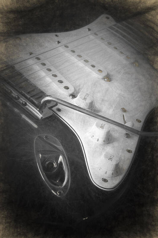 Fender Art Print featuring the digital art Fender Strat by Ian Merton