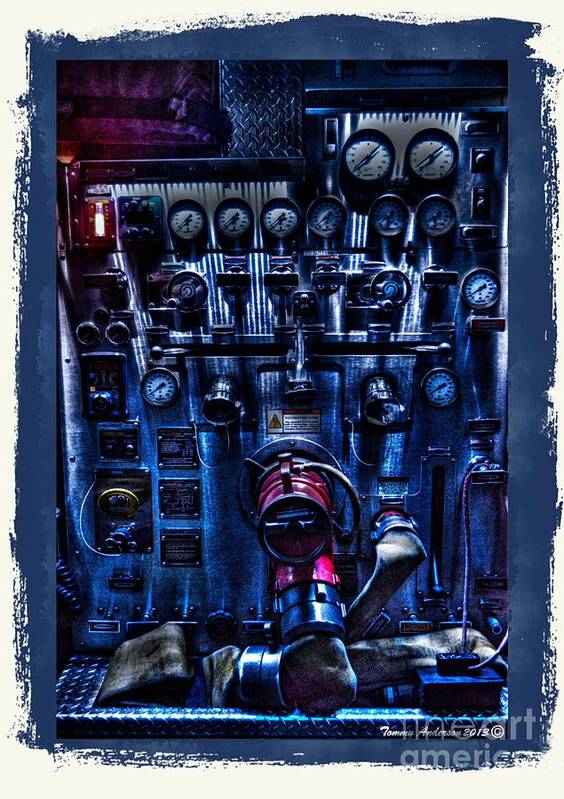 Fire Engine Art Print featuring the photograph Fire Panel by Tommy Anderson