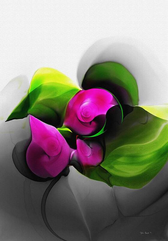 Fine Art Art Print featuring the digital art Floral Expression 111213 by David Lane