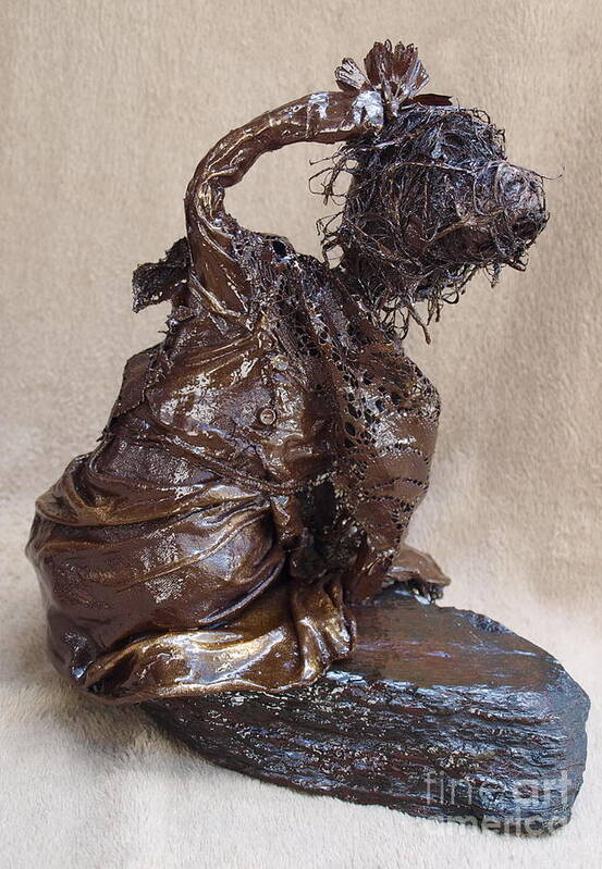 Sculpture Art Print featuring the sculpture Flower Girl - 2nd Photo by Vivian Martin