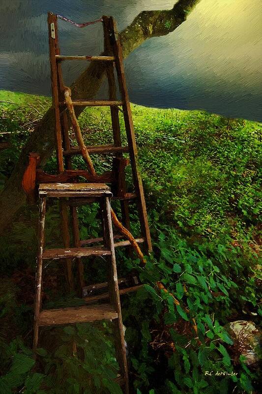 Landscape Art Print featuring the painting Forgotten in the Field by RC DeWinter