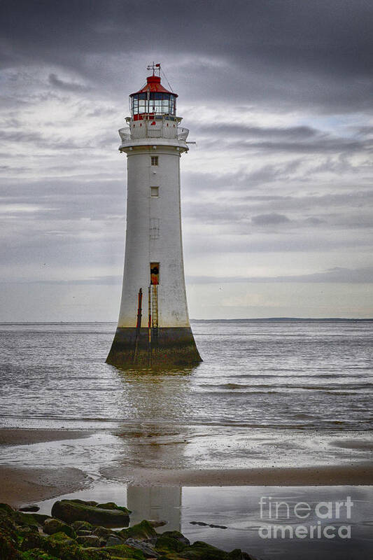 Seascape Art Print featuring the photograph Fort Perch Lighthouse by Spikey Mouse Photography