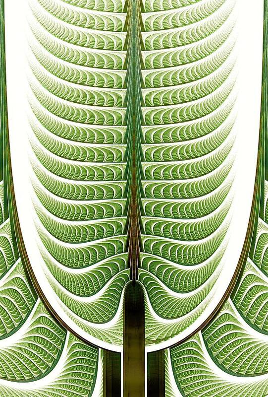 Pine Art Print featuring the digital art Fractal Pine by Anastasiya Malakhova