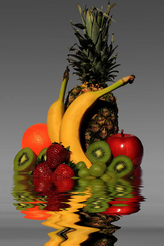 Fruit Art Print featuring the photograph Fruity Reflections - Medium by Shane Bechler