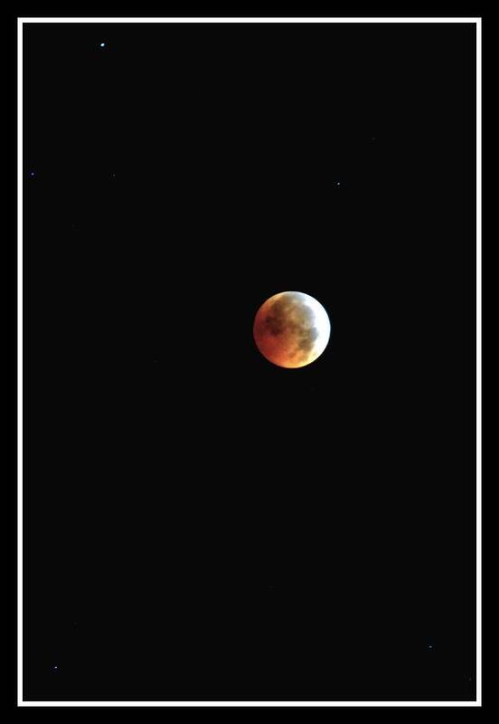 Moon Art Print featuring the photograph Full Moon Lunar Eclipse by Kelly Nowak