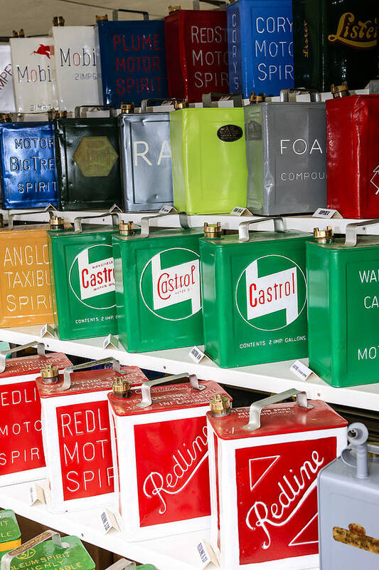 Display Art Print featuring the photograph Gas Cans by Chris Smith