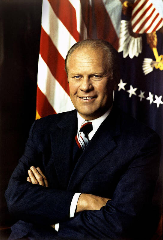 Gerald Ford Art Print featuring the digital art Gerald Ford by Georgia Clare