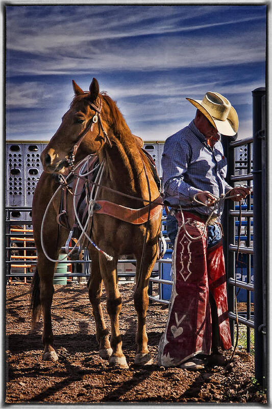 Horse Art Print featuring the photograph Getting Ready to Ride by Priscilla Burgers