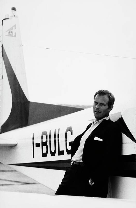 Business Art Print featuring the photograph Gianni Bulgari By His Airplane by Elisabetta Catalano