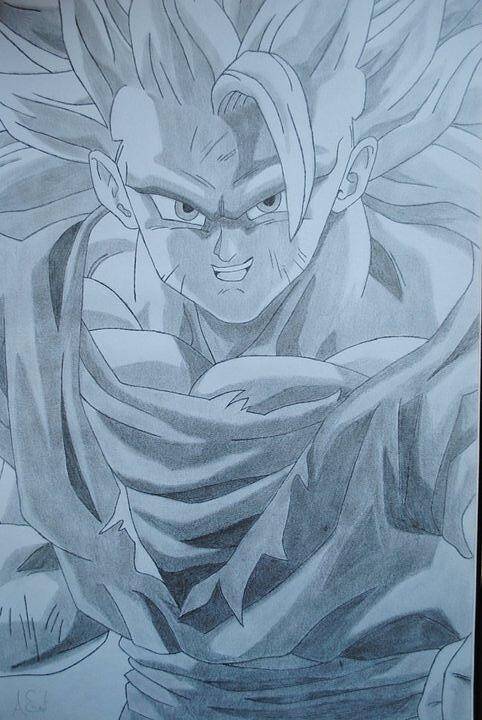 Goku super saiyan 3 drawing I did cuz it's my favorite form : r/dbz