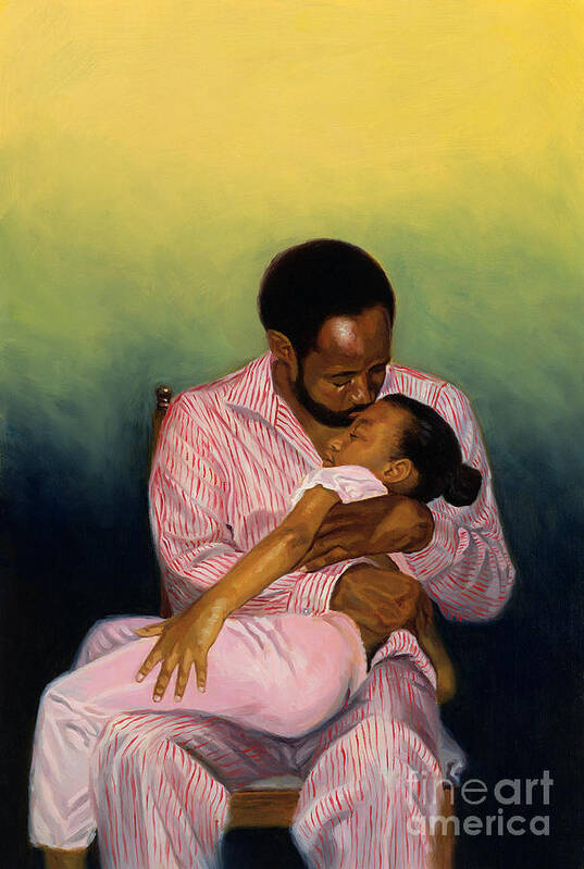 Father Art Print featuring the painting Goodnight Baby by Colin Bootman