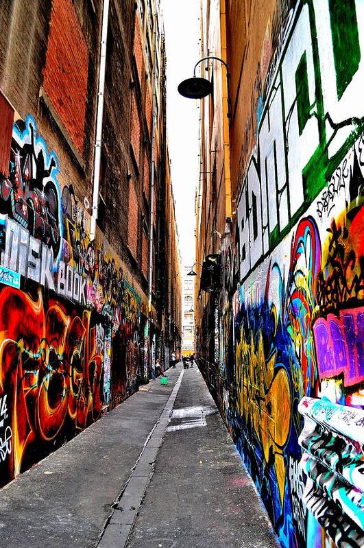 Street Art Print featuring the photograph Graffiti Alley - Melbourne - Australia by Jeremy Hall