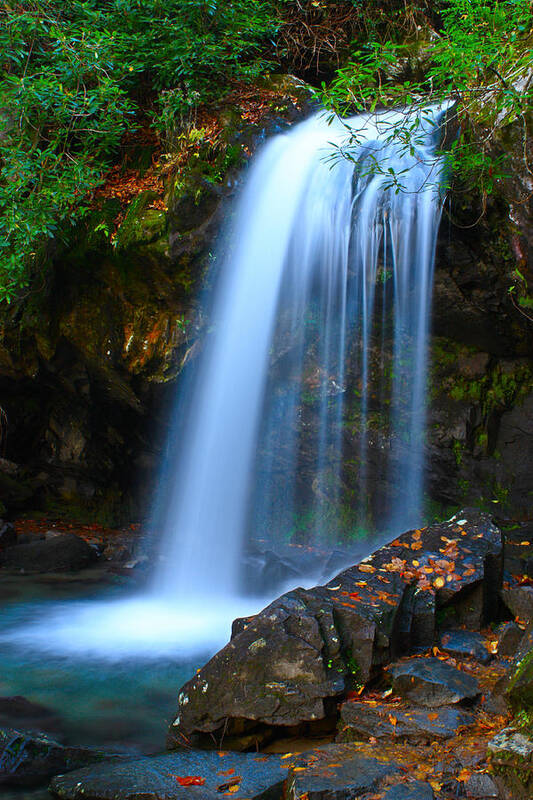 Art Prints Art Print featuring the photograph Grotto Falls by Nunweiler Photography
