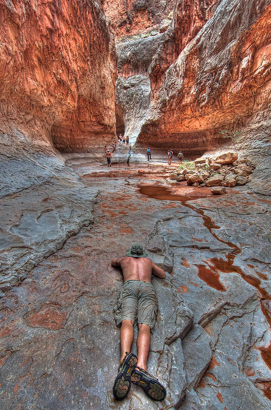 Canyon Art Print featuring the photograph Grotto Stretch by Britt Runyon