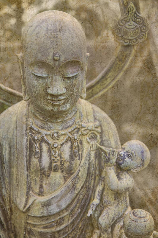 Jizo Art Print featuring the photograph Guardian of Children by Karen Walzer