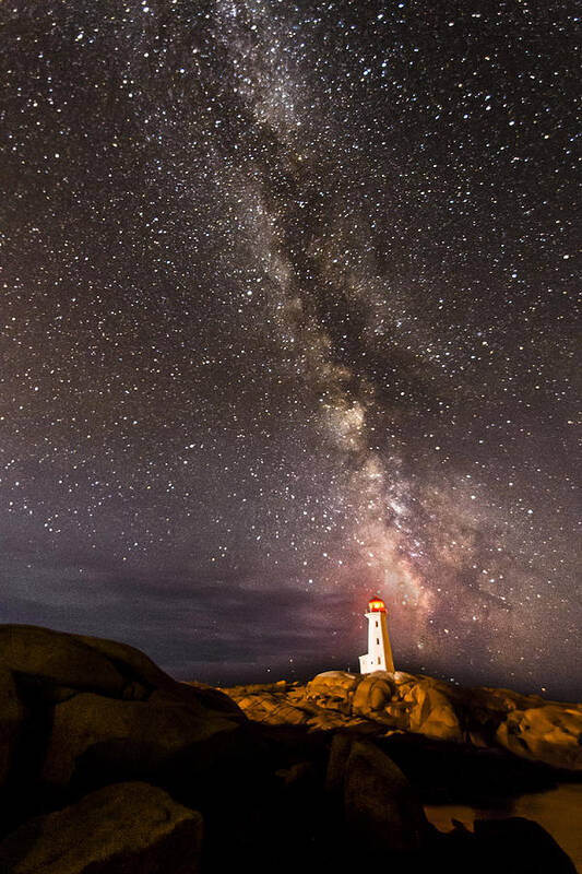 Lighthouse Art Print featuring the photograph Guiding Light by Alex Lapidus