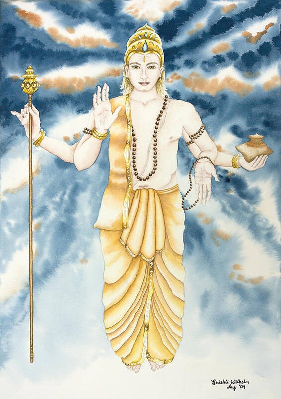 Vedic Astrology Art Print featuring the painting Guru Jupiter by Srishti Wilhelm
