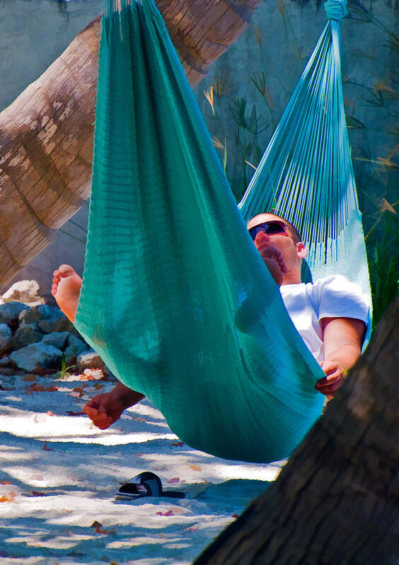 Relaxing Art Print featuring the photograph Island Hammock Time by Ginger Wakem