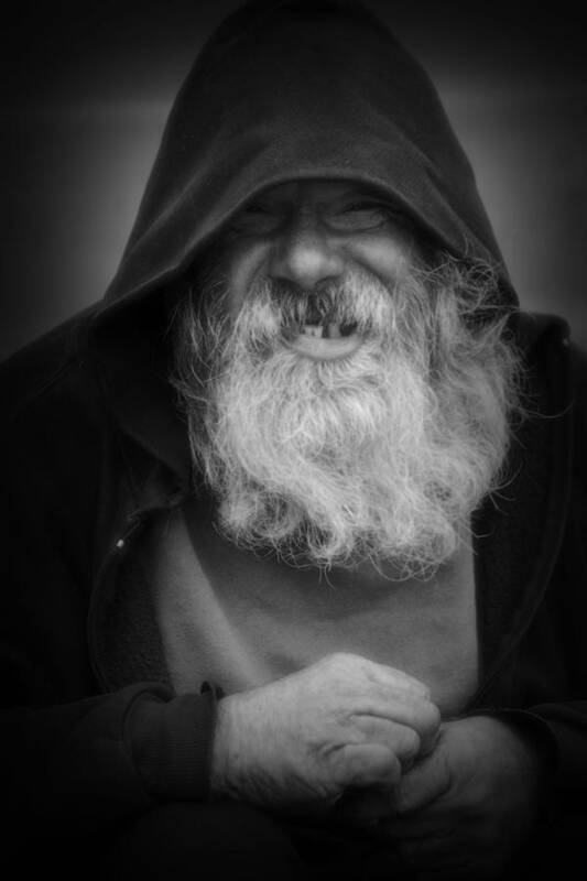 Homeless Art Print featuring the photograph Happy to Oblige by Nadalyn Larsen