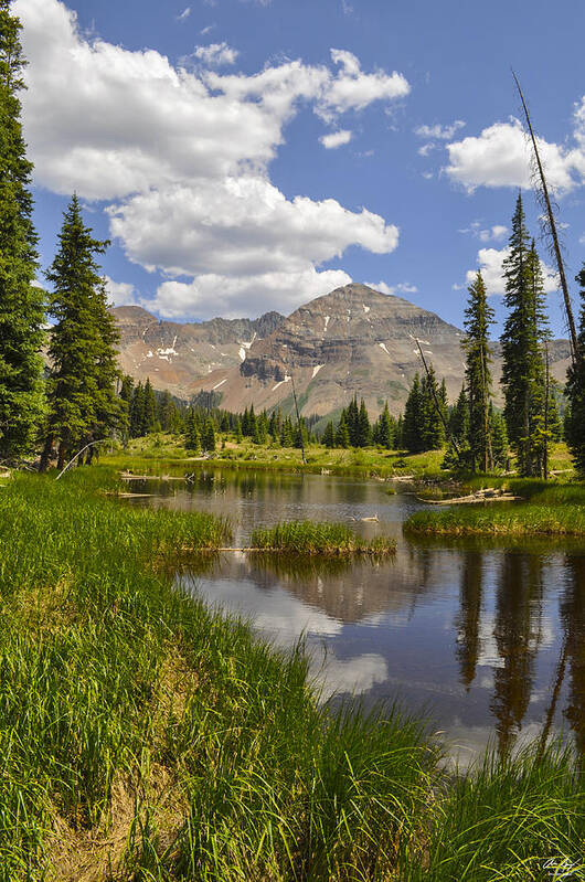 Colorado Art Print featuring the photograph Hesperus Mountain Reflection by Aaron Spong