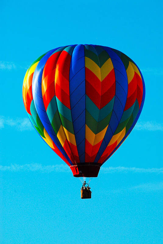 Hot Air Ballon Art Print featuring the photograph Hot air ballon in flight by Will Burlingham