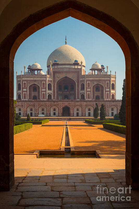 Asia Art Print featuring the photograph Humayun's Tomb Archway by Inge Johnsson