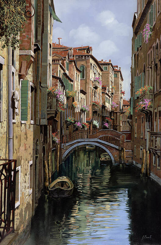 Venice Art Print featuring the painting I Ponti A Venezia by Guido Borelli