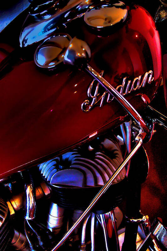 Indian Art Print featuring the photograph Indian Motorcycle by David Patterson