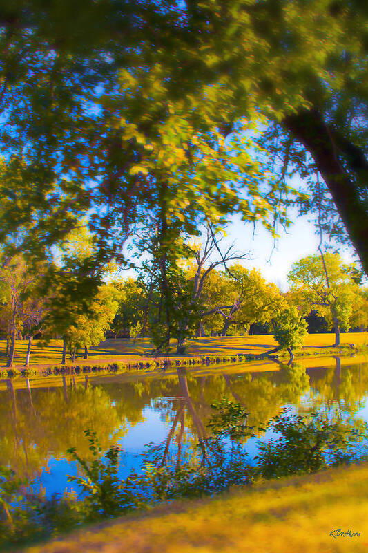 River Art Print featuring the photograph Indigo Blueprint by Kathy Besthorn