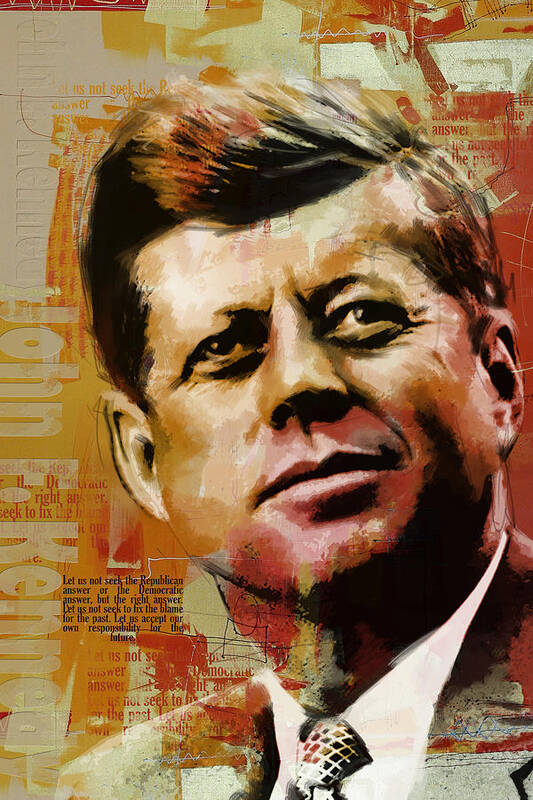 Jfk Art Print featuring the painting John F. Kennedy by Corporate Art Task Force