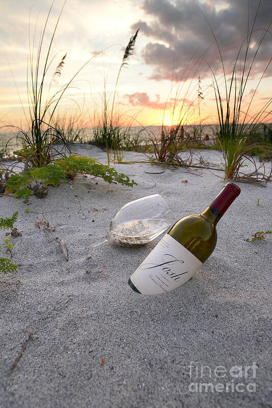 Captiva Sunset Art Print featuring the photograph Josh Wine by Jon Neidert