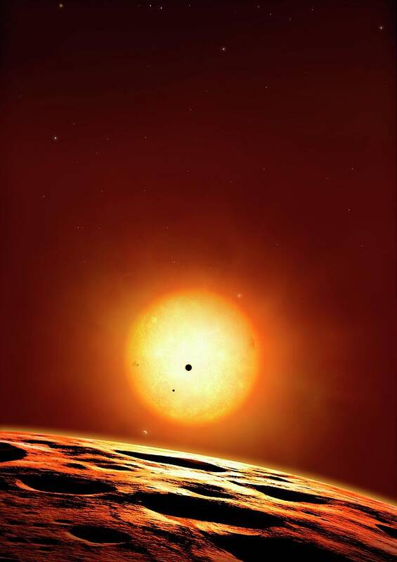 Ancient Art Print featuring the photograph Kepler 444 System Of Planets by Mark Garlick/science Photo Library