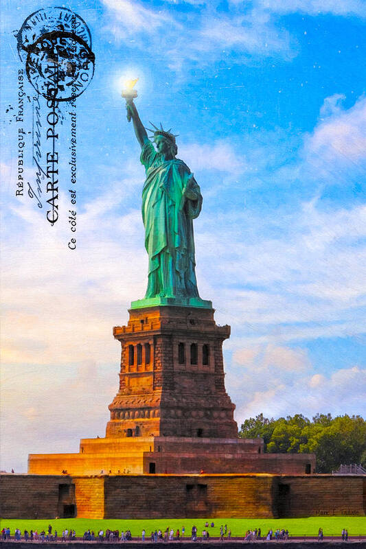 Statue Of Liberty Art Print featuring the photograph Lady Liberty Lifting Her Light by Mark E Tisdale