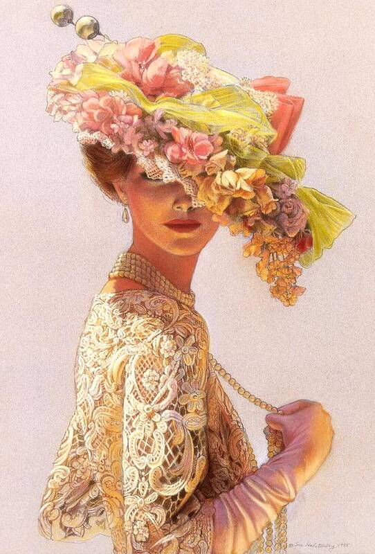 Portrait Art Print featuring the painting Lady Victoria Victorian Elegance by Sue Halstenberg