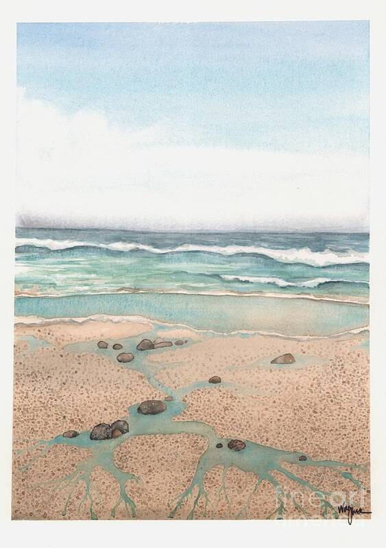 Beach Art Print featuring the painting Laguna Beach by Hilda Wagner