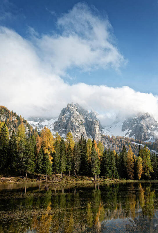 Tranquility Art Print featuring the photograph Lake Antorno And Dolomite Mountains by Thomas Winz