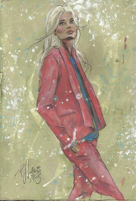 Fashion Art Print featuring the painting Last Snow by PJ Lewis