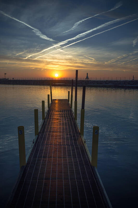 Boat Launch Art Print featuring the photograph Launch a New Day by James Meyer