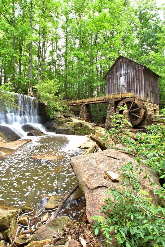 8656 Art Print featuring the photograph Lefler Grist Mill by Gordon Elwell