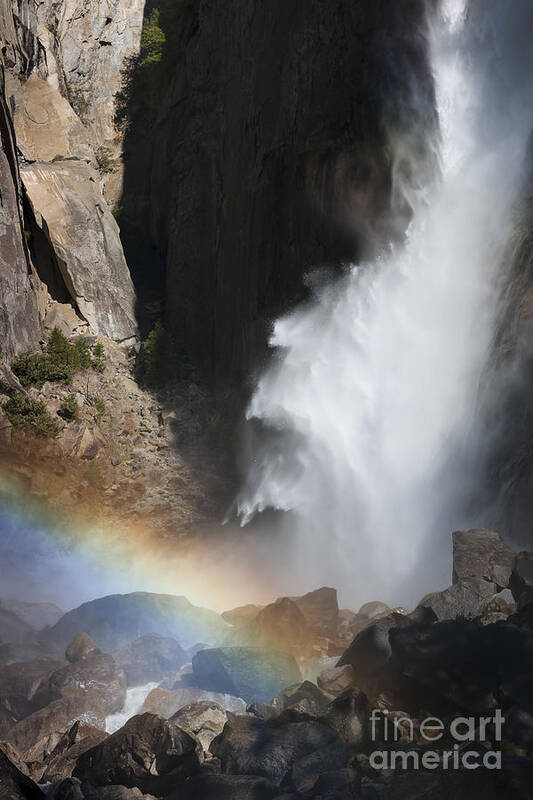 California Art Print featuring the photograph Light and Water - Yosemite Falls by Sandra Bronstein