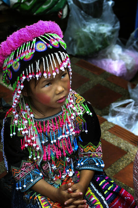 Thailand Art Print featuring the photograph Little Hill Tribe Girl by Rob Tullis