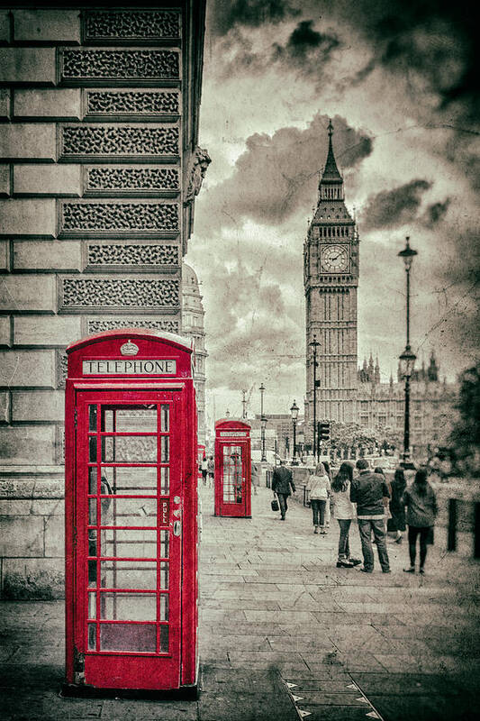 London Art Print featuring the photograph London Telephone Box by Nigel R Bell