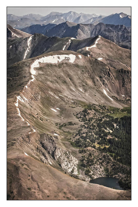 Monarch Pass Art Print featuring the photograph Looking Down on Monarch Pass by Peggy Dietz
