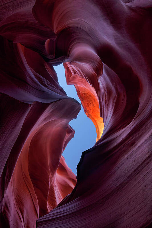 Antelope Canyon Art Print featuring the photograph Lower Antelope Canyon Glow by Justinreznick