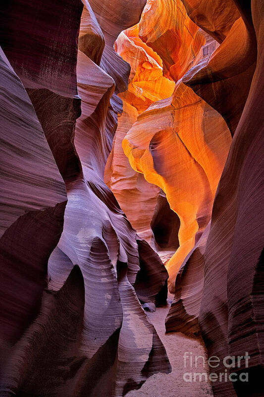 Arizona Art Print featuring the photograph Lower Antelope Glow by Jerry Fornarotto
