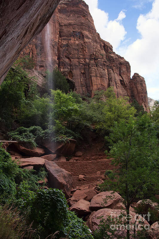 Zion Art Print featuring the photograph Lower Emerald Pool by Eddie Yerkish
