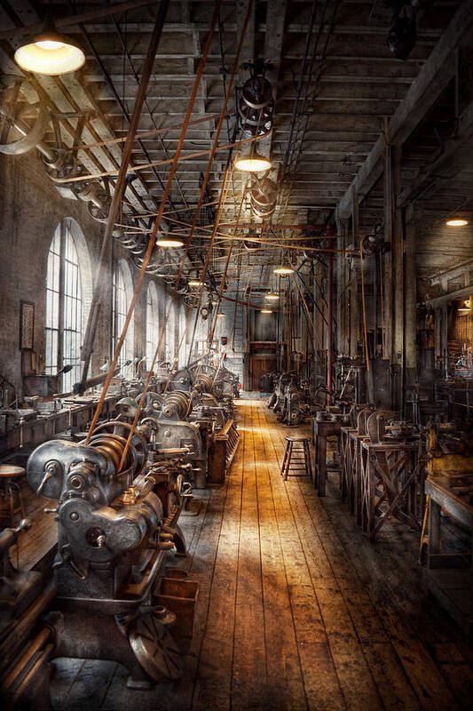 Machinists Art Print featuring the photograph Machinist - Welcome to the workshop by Mike Savad