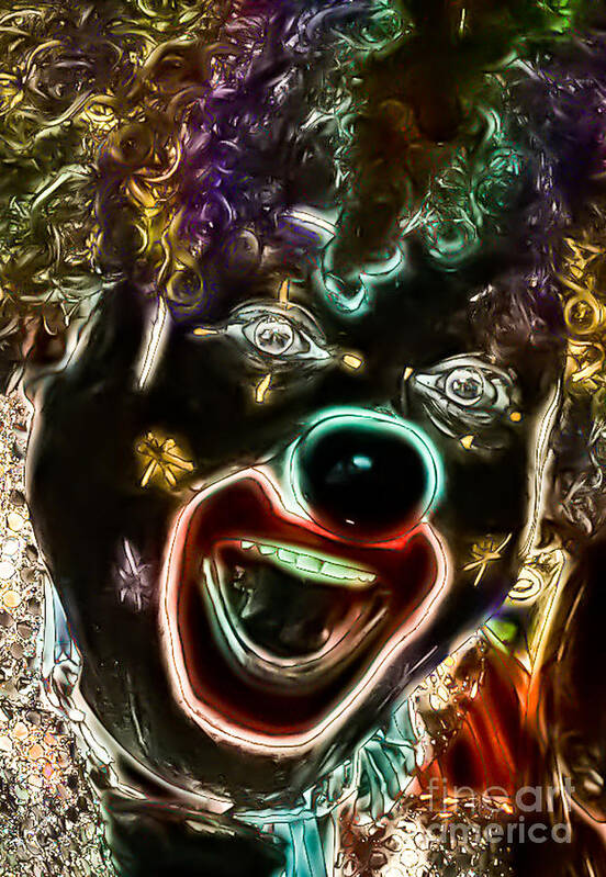 Clown Art Print featuring the photograph Mad Clown by Kathi Shotwell
